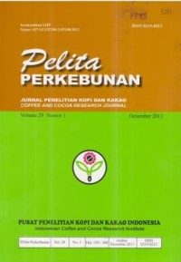 Pelita Perkebunan Volume 29 Nomor 3 Desember 2013