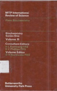 Plant biochemistry (biochemistry Series one Vol.II) 1st Ed