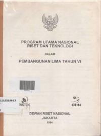 Program utama Nasional Riset dan teknologi dalam pembangunan Lima Tahun VI.