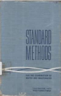 Standard Methods for Examination of Water and Wastewater 13th Edition