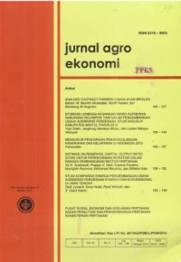 Jurnal Agro Ekonomi Volume 30 Nomor 2 Oktober 2012