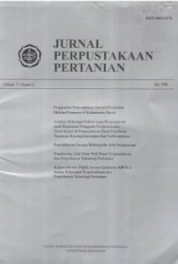 Jurnal Perpustakaan Pertanian Volume 15 Nomor 2 Juli 2006