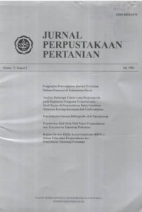 Jurnal Perpustakaan Pertanian Volume 15 Nomor 2 Juli 2006