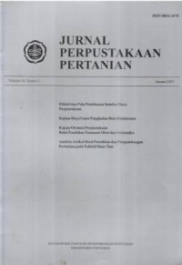 Jurnal Perpustakaan Pertanian Volume 16 Nomor 1 Januari 2007