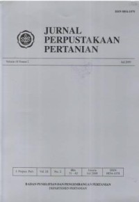 Jurnal Perpustakaan Pertanian Volume 18 Nomor 2 Juli 2009