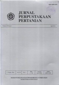 Jurnal Perpustakaan Pertanian Volume 20 Nomor 1 April 2011