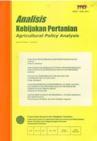 Analisis Kebijakan Pertanian (Agricultural Policy Analysis) Volume 12 Nomor 1, Juni 2014