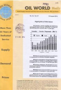 Oil World Weekly Vol. 57 No. 33 / 15 Agustus 2014