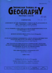 INDONESIA JOURNAL OF GEOGRAPHY Vol 42 No 2 June 2010