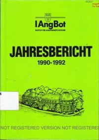 Jahresbericht 108 und 110. Jahrgang Jahre 1990 - 1992