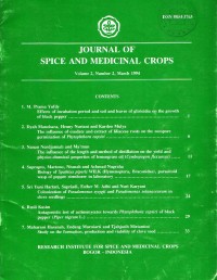 JOURNAL OF SPICE AND MEDICINAL CROPS VOLUME 1.No.1 September  1992