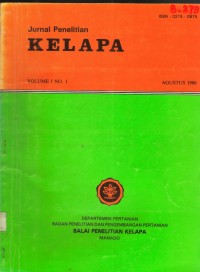 Jurna Penelitian Kelapa Volume 1 No. 1