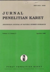 Jurnal Penelitian Karet Volume 17 Tahun 1999 Nomor 1-3