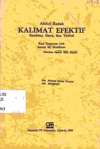 Kalimat efektif, struktur, gaya dan variasi