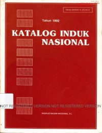 Katalog Induk Nasional Tahun 1992
