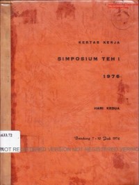 Kertas Kerja Simposium Teh I, Hari Kedua Bandung 07 - 10 Juli 1976