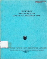 Kumpulan bahan Rapim 1990. Januari s/d Desember 1990