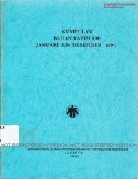 Kumpulan bahan rapim 1991 Januari s/d Desember 1991