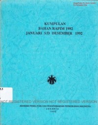 Kumpulan bahan rapim 1992 Januari s/d Desember 1992