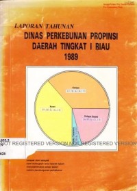 Laporan tahunan Dinas Perkebunan Propinsi Daerah Tingkat I Riau 1989