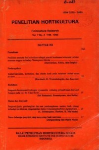 PENELITIAN HORTIKULTURA   Volume.7   No.1   Tahun    1995