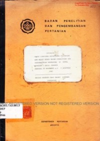 Petunjuk Rapat Pimpinan Deptan dan Rapat Kerja Badan Litbang Pertanian di Hotel Horizon - Ancol, Jakarta, tanggal 29 Nopember s/d 2 Des. 1983