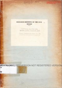 Research Institute of The S.P.A, Technical meeting SIR Medan, 11-12 Desember 1970. Pokok Pembahasan 1-5.