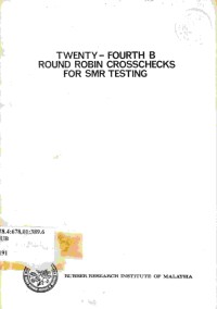 Twenty-Fourth B round robin crosschecks for SMR testing