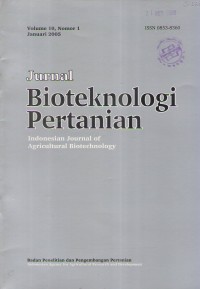 Jurnal Bioteknologi Pertanian Vol.10 No. 1 Januari 2005