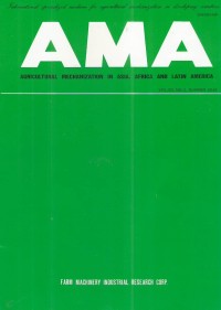 Agricultural Mechanization in Asia, Africa and Latin America (AMA) Vol.50 No. 3 Summer 2019