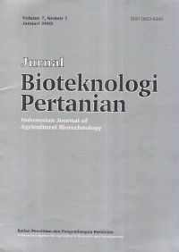Jurnal Bioteknologi Pertanian Vol.7 No.1 Juli 2002