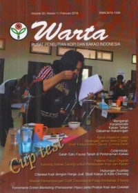 Warta Pusat Penelitian Kopi dan Kakao Indonesia Volume 30 No. 2 Juni 2018