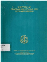 Shopping list program diklat tahun 1997 LPP Kampus Medan