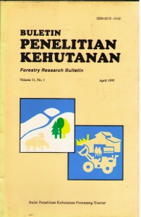Image of Buletin Penelitian Kehutanan Volume 11 Nomor 1 April 1995