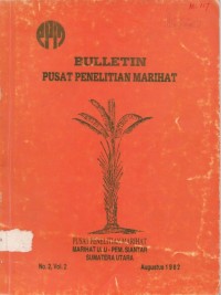 BULETIN PUSAT PENELITIAN MARIHAT NO.2 VOL.2 AGUSTUS 1982
