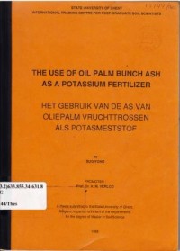 The Use of Oil Palm Bunch Ash as a Potassium Fertilizer