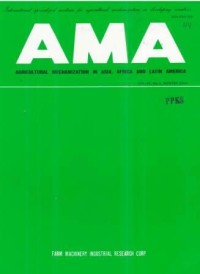 Agricultural Mechanization in Asia, Africa and Latin America (AMA) Vol.45 No.1 Winter 2014