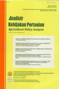 Analisis Kebijakan Pertanian Vol. 16 No. 2 Desember 2018