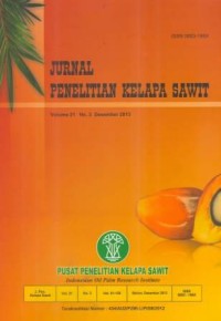 Jurnal Penelitian Kelapa Sawit Volume 21 No. 3 Desember 2013