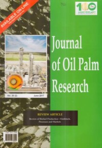 Journal of Oil Palm Research (JOPR) Vol. 29 (2) June 2017