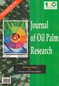 Journal of Oil Palm Research (JOPR) Vol. 29 (4) December 2017