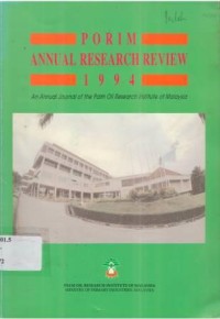 PORIM Annual Research review 1994.