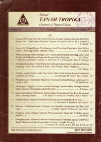 Image of Jurnal Tanah Tropika (Journal of Trofical Soils) Tahun III Nomor 5 Juli-Desember 1999