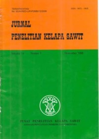 Jurnal Penelitian Kelapa Sawit Volume 14 Nomor 3 Desember 2006