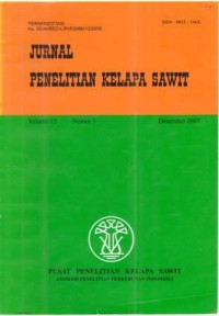 Jurnal Penelitian Kelapa Sawit Volume 15 Nomor 3 Desember 2007
