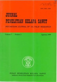 Jurnal Penelitian Kelapa Sawit Volume 7 Nomor 2 Agustus 1999