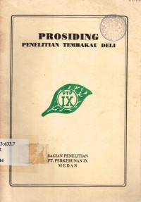 Prosiding Penelitian Tembakau Deli