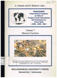 Proc. Int. Congress on soils of tropical forest ecosystems 3rd conf. on forest soils (ISSS-AISS-IBG) Vol.7. Mineral nutrition.