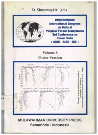 Proceedings International Congress on Soils of Tropical Forest Ecosystems 3rd Conference on Forest Soils(ISSS-AISS-IBG) Vol.8 Poster Session