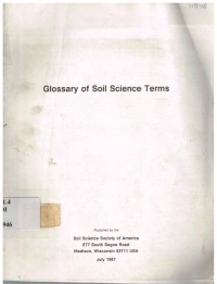 Glossary of soil science terms